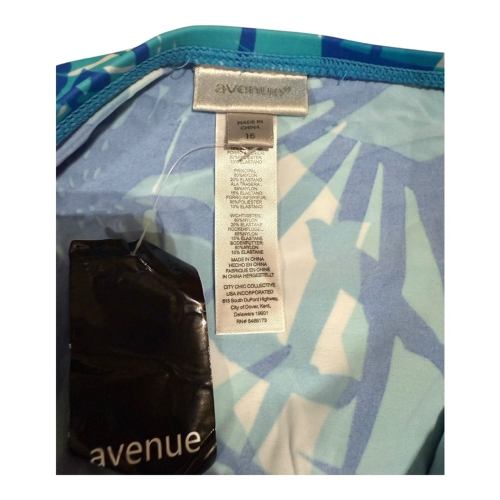 Avenue Vibrant Blue and White Swim Skirt Size 16 - Picture 7 of 11